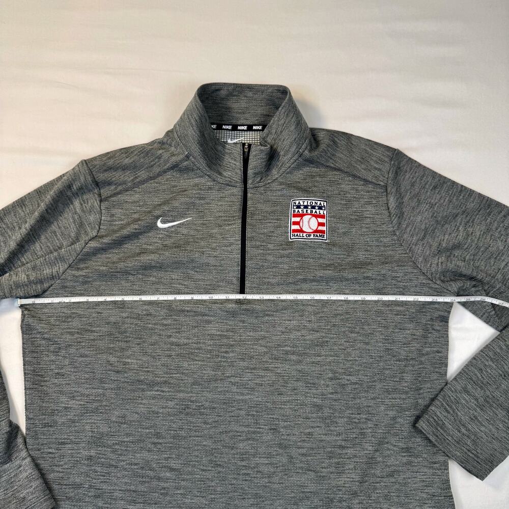 Nike Dri-FIT National Baseball Hall of Fame 1/4 Zip Pullover Gray Men's XL - Picture 9 of 16